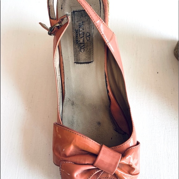 Valentino Pink Patent Leather Wedge 🎀 Bow Espadrilles with Original 📦 Shoe Box - Picture 8 of 16